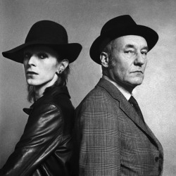 voxsart:  Glen Checks Of 1974.William S. Burroughs, with David Bowie.