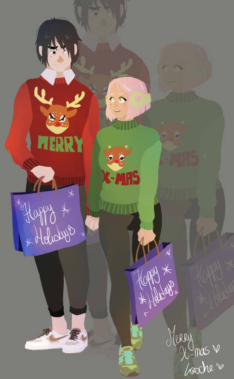 looche:  Merry Christmas every one <3 Spend some times with your family, friends and lovers ! (Like this two !) or spend some times on Tumblr with us ! (yes, I’m obsessed with matching Sweaters !) 