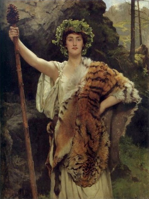 historyfilia:The Priestess of Bacchus , 1885-1889 Priestess of Delphi, 1891 By John Collier