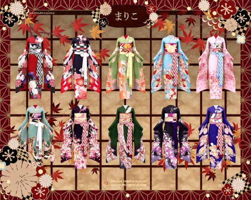 ❀ Mariko Set ❀Furisode sleeves, please expect clippings with certain posesThank you for testing for 