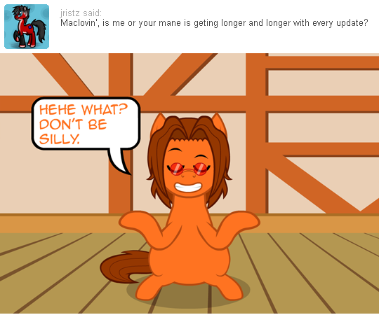 nopony-ask-mclovin:Its not like the Mod McFael just makes his mane randonly every