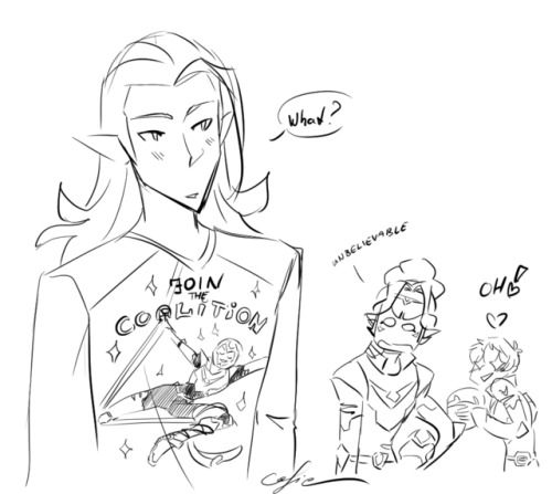 littlecofieart: The t-shirt was part of the Welcome to the Coalition package. XD