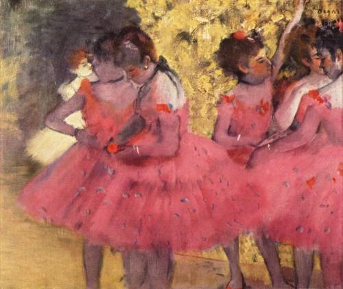 Dancers in Pink between Scenes, Edgar Degas, 1884