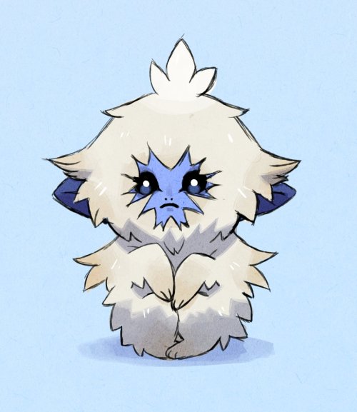 I just needed to draw this guy as a Pokémon, he’s an Ice/Ghost type and he’s always scared