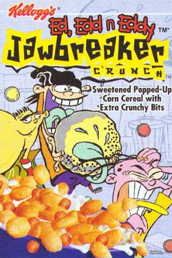 jaspers47: In 2001, Kellogg’s proposed eight cereals based on CN’s current lineup. Fans could vote on their favorites, with Kellogg’s producing the winner for a limited run. Unfortunately, none of these went into production. Kellogg’s scrapped