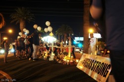   Las Vegas Strong. If you live in Vegas I suggest you go down to see the memorial for the shooting victims. It is powerful, it helped me remember there is more love in the world than there is hate. A group of metro showed up while I was there to a big