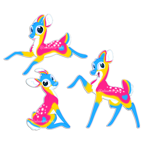 alouette-lulu: LGBT Deer stickers available in my shop !