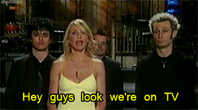 the-best-damn-hustler:  Green Day and Cameron Diaz being idiots in a Saturday Night