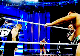 mith-gifs-wrestling:  Kevin Owens, trolling it up on Smackdown.