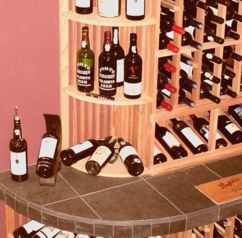 Traditional Wine Cellar - LargeWine Cellar - Large Traditional Slate Floor Wine Cellar Idea
