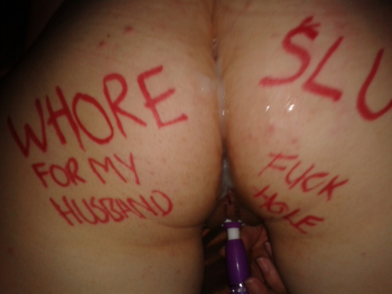 whoreformyhusband:  Me last night. I love being such a whore.  &ldquo;Whore for