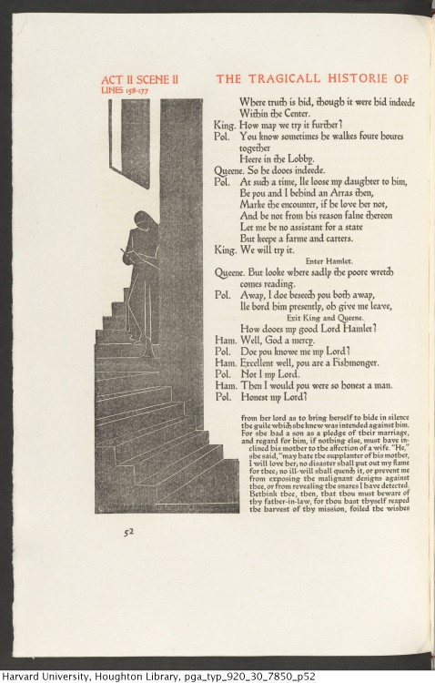houghtonlib: Shakespeare, William, 1564-1616. The tragedie of Hamlet prince of Denmarke. Illustrated