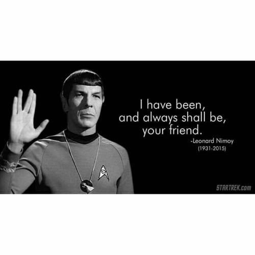 I can’t believe it has already been a year. Such a great loss. #StarTrek  #LeonardNimoy #LLAP 🖖🏻
