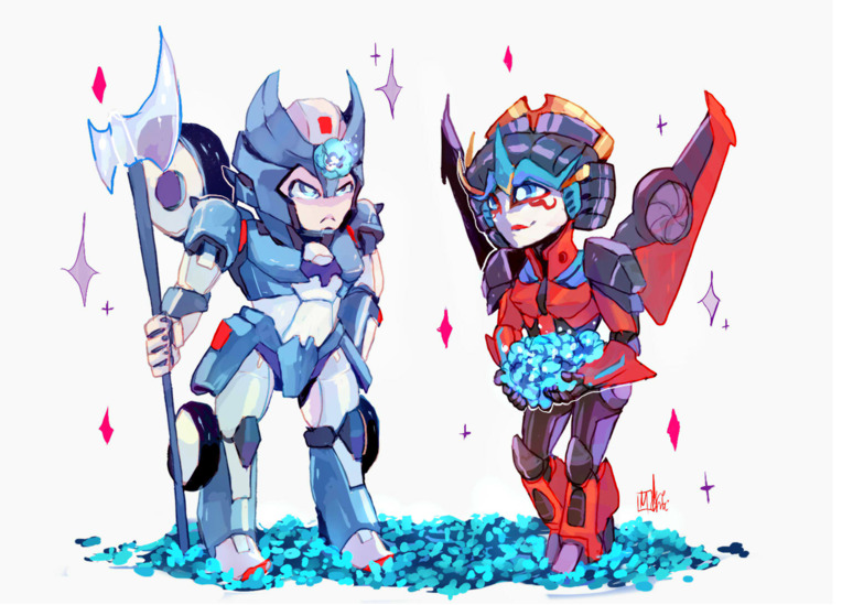 mema-dumpster:  Another postcard made, when the first time i saw the design of Windblade