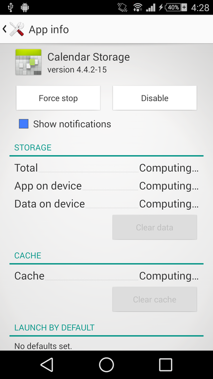 shared calendar not showing up on android