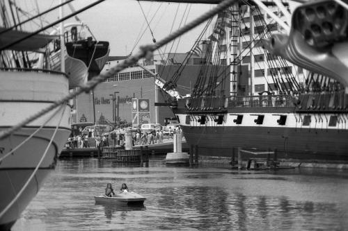 Baltimore in a Happier Time:  Visit of Tall Ships to Inner Harbor, 1972.