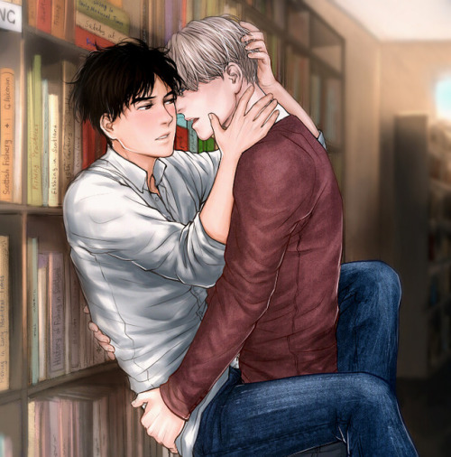 nae812:  Commission for @omgkatsudonplease  This scene is from her fic Beside the Dancing Sea, where Yuuri is an adorable selkie and Victor is madly in love with him ^__^ If you haven’t read it yet, go and check it! The story is great! 