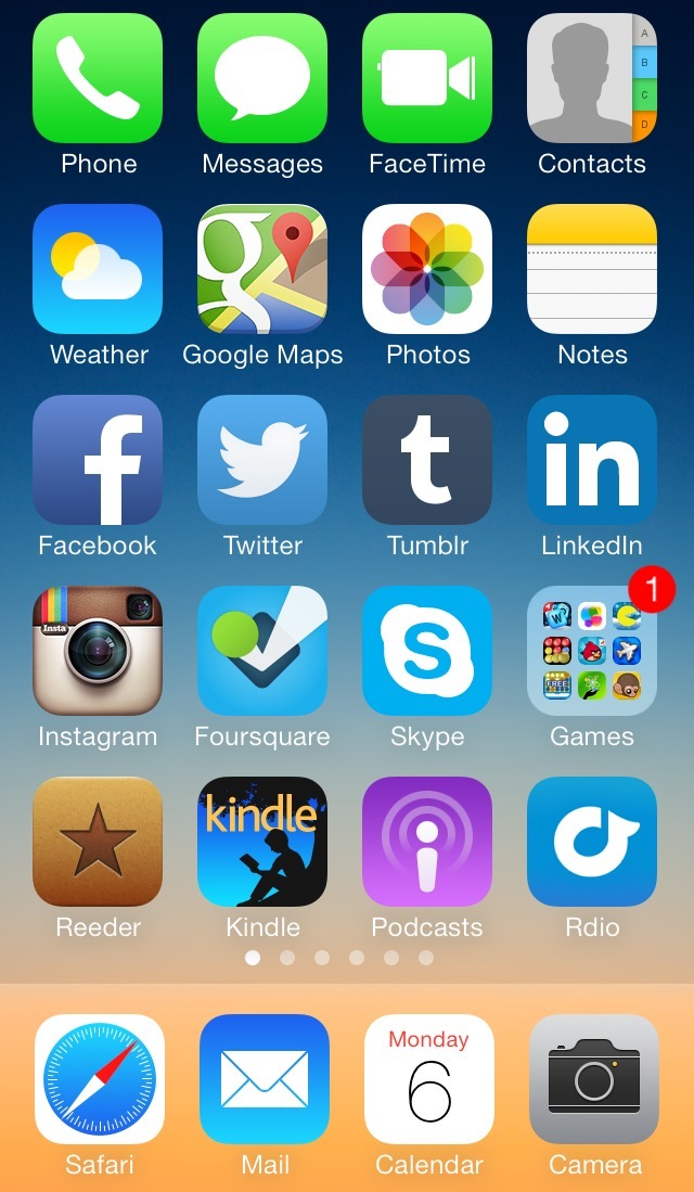For posterity, my home screen 2014.