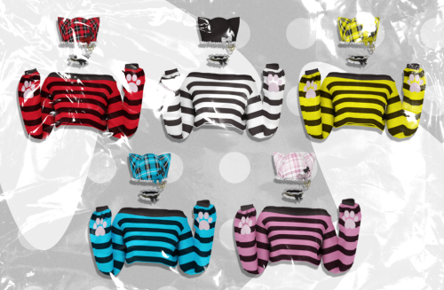 kikiw-sims:[KIKIW]Cat girl suit *New mesh*Hat＆TOP/5 colors*Choker＆Thigh ring/1 color*Base game com