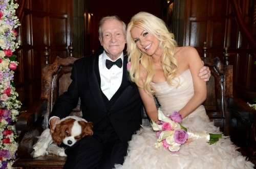 Hugh Hefner and Crystal Harris got married last night