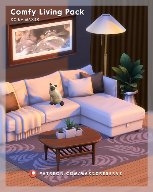 First Look: Comfy Living Pack |Sims4CC|
