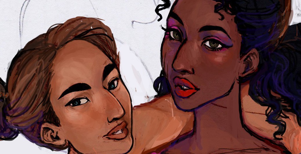 may12324:  Cinder and Winter. Just experimenting with art styles and with colours,