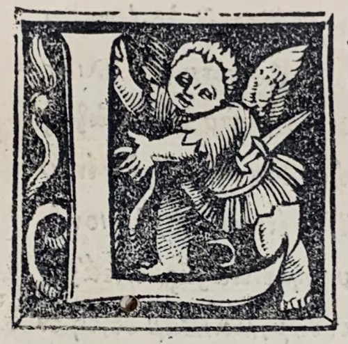 Woodcut Wednesday: Watch it with that!What would this winged fellow need with a knife? We must assum