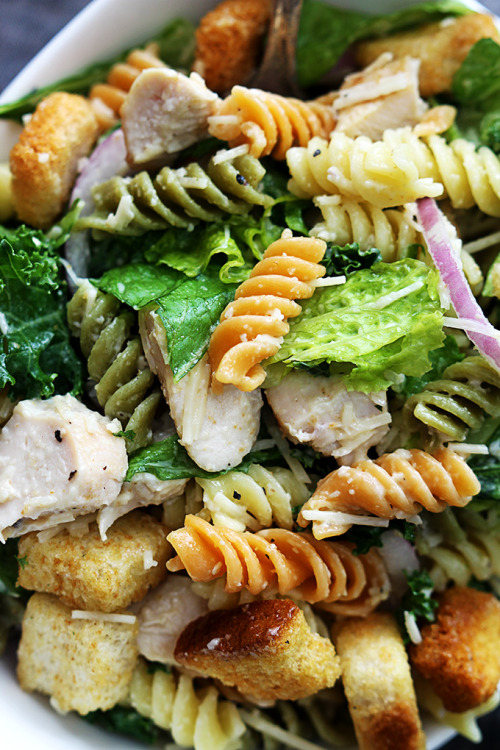 do-not-touch-my-food:  Chicken Caesar Pasta Salad