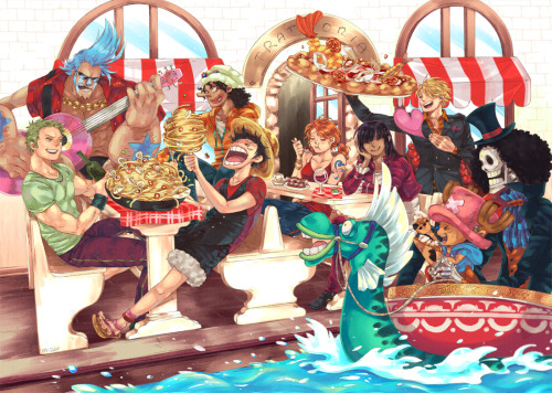  The gang having a meal at Water 7 for the One Piece FEAST Zine! (@opfoodzine​)Buon appetito!  ♫ aft