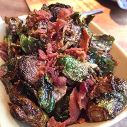 ctrestaurantweek:  Crispy Brussels Sprouts with bacon, cider &amp; maple gastrique from Local Kitchen + Beer Bar (@localbeerbar ) in Fairfield &amp; South Norwalk. This dish is on their special ภ CT Restaurant Week tasting menu available for lunch &amp;