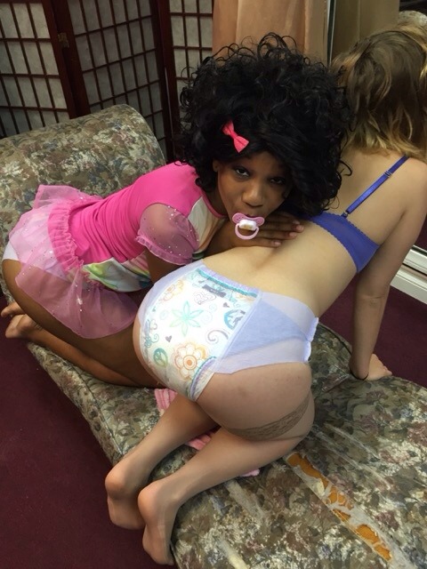 erotique-sighs:  ~PLEASE DO NOT REMOVE CAPTION~   Looking for diapered double trouble? Look no further that Sanctuary LAX! Submissive Cupcake and Submissive Avery are little diaper girls who love spankings and pleasing their caregivers! They’re also