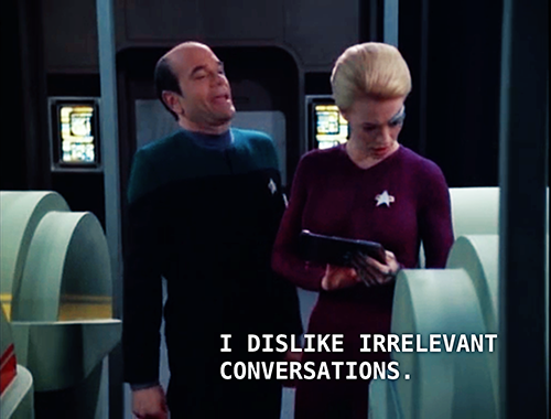 science-officer-spock:  Social Level: Seven of Nine 