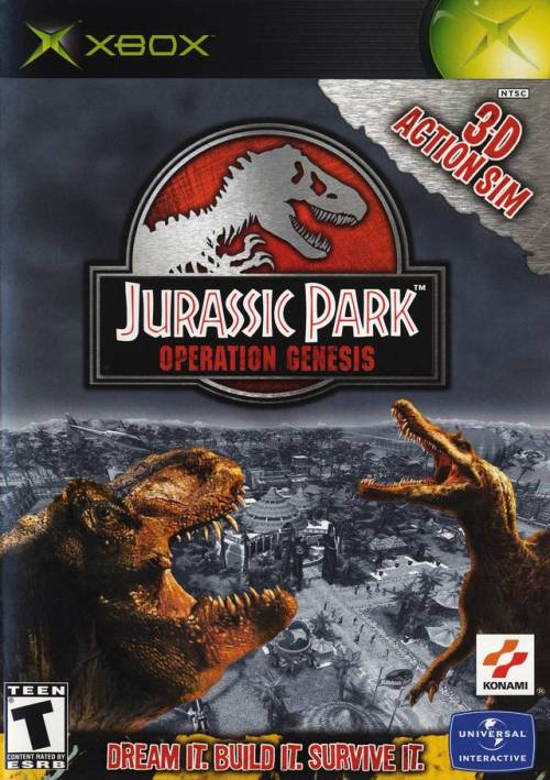 Box art comparison (US/EU): Jurassic Park: Operation Genesis.