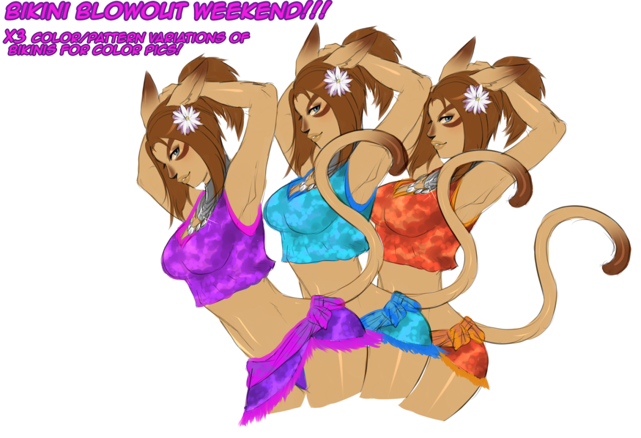 BIKINI BLOW OUT WEEKEND IS BACK!CHEAP COMMISSIONS, MORE FOR YOUR MONEY!  Saturday