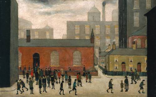 Coming Out of School   -  L.S. Lowry  1927British   1887-1976