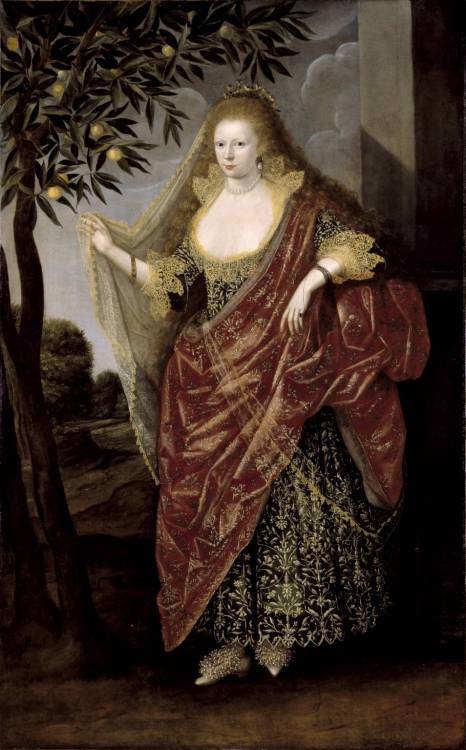 Portrait of Elizabeth, Lady Tanfield in 1615, British School