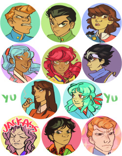 killertune:  ybee:  thank you for waking me UUUUUUUUUUUP  check out the yuyu buttons my friend ybee is gonna sell at fanime.artist alley son of a guuuuuuuuuuuuuuun 