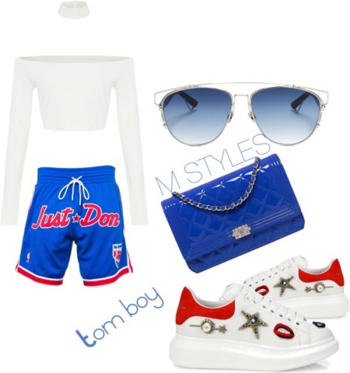 Tom boy ft. AMQ Blouse - American Apparel Shorts - JUST DON Basketball shorts Sneakers - Alexande