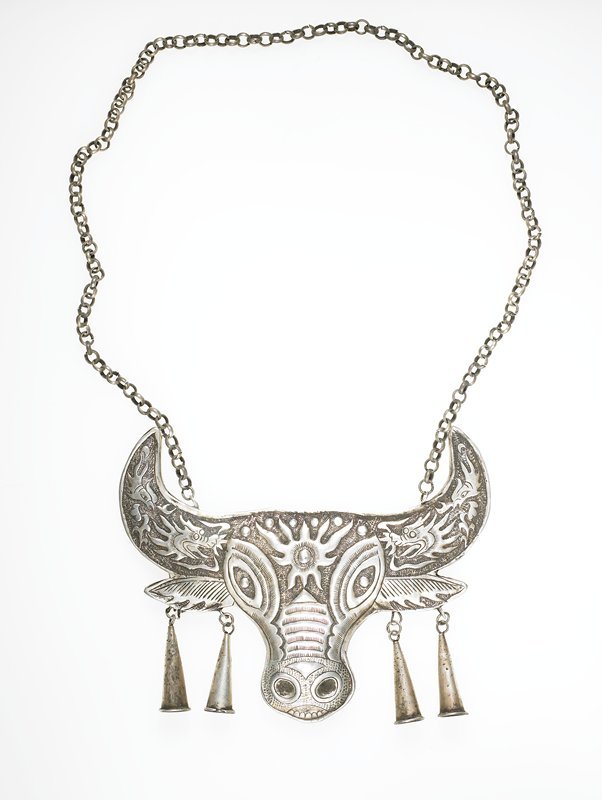 mia-asian-art: “Necklace, Date Unknown, Minneapolis Institute of Art: Chinese, South and Southeast Asian Art necklace on a very long chain; large water buffalo pendant hangs from the long chain; four chime-like decorations hang from the buffalo’s...