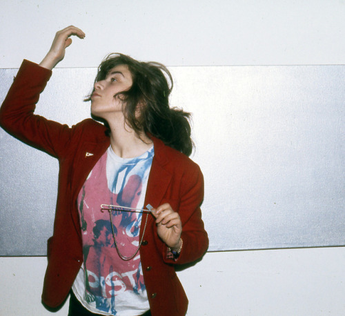 Lizzy Mercier Descloux wearing a Sex Pistols shirt by Michel Esteban, New York, 1975