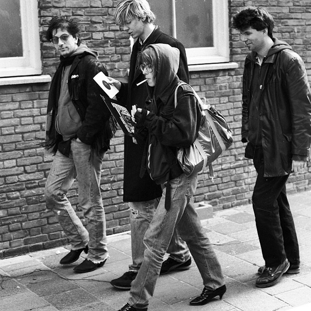 platformflipflops:  Sonic Youth in Rotterdam, 1985 Thurston’s holding NON record