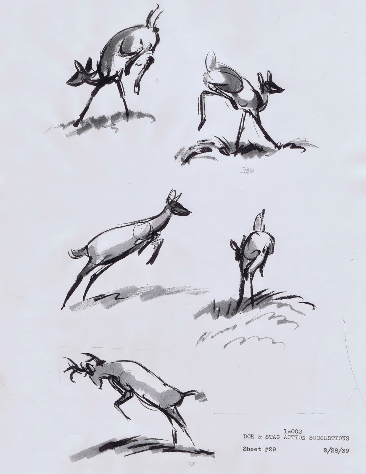 wannabeanimator: via Deja View  Milt Kahl gave the final look to all deer characters,