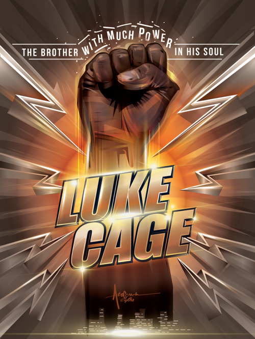 A Bulletproof Tribute For Marvel/ Netflix’s New Series: “Luke Cage” by Orlando Arocena.