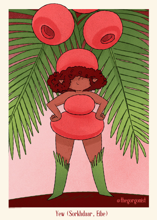 Day 30 of my Poisonous Flower Fairy series is this cute little round Yew-berry-themed friend!