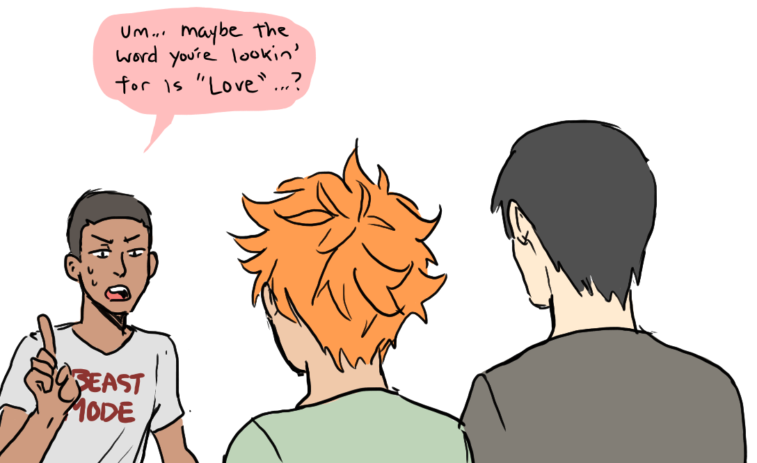 shounenkings:(tanaka, just don’t bother)a comic inspired by a convo i had w/ tobiokageyams  :Pall