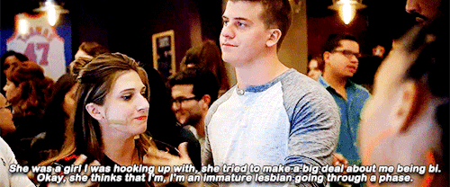 cloudfreed: vulpesvulpix:  virbro:   sseureki:  #AH YES THE BI DOUBLE STANDARD  can someone pls explain to me   To sum it up, she’s judging him because he’s a 2 on the Kinsey scale and she identifies as a 5. Because he is representing that he is more