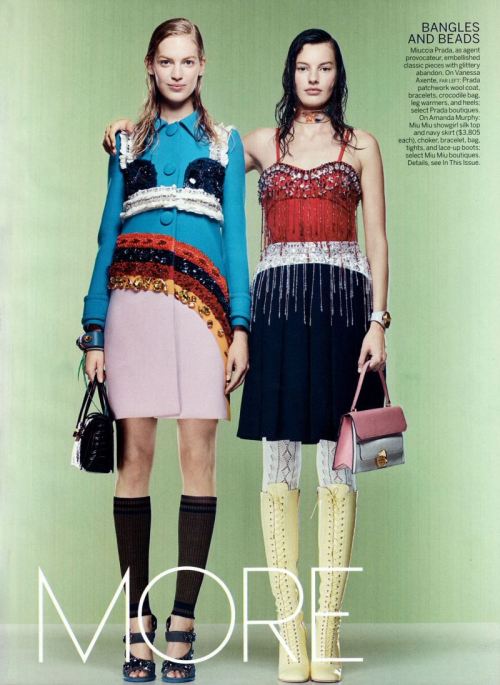leahcultice: “More is More” by Craig McDean for Vogue US January 2014Left: Vanessa Axente, Right: A