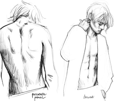 i-like-to-look-at-your-back:ZoSan Procreate brush test. Which do you like the most or which is your 