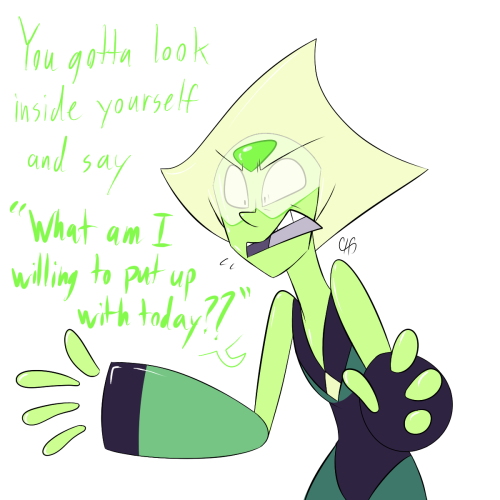 quinsecticide: my first official piece of Steven Universe fanart, and it’s Peridot quoting Eg