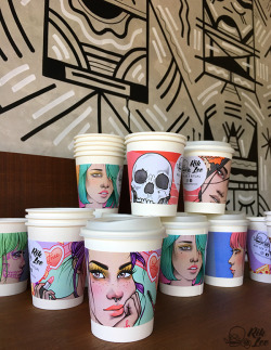 riklee:  Some cup designs I put together for Ritual Boutique &amp; Coffee Shop.If you’re in Bali, come check out my ladies new project Ritual. The boutique stocks independent Indonesian designers (including our own label Rik &amp; Reg!) and serves amazing